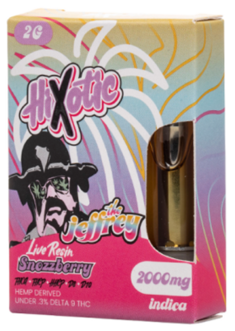 HIXOTIC: THE JEFFREY THC CARTRIDGES - 2G