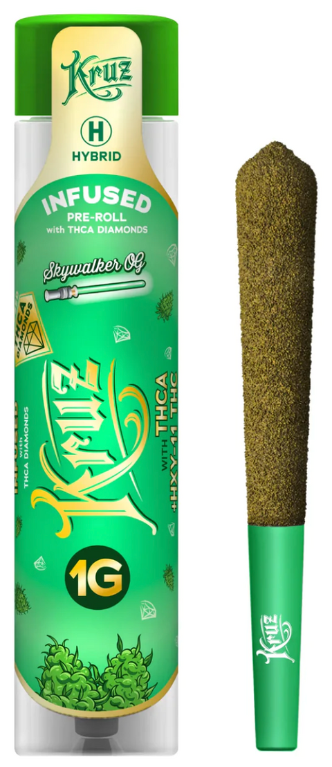 KRUZ: THCA DIAMONDS + HXY-11 THC SINGLE PRE-ROLL - 1G