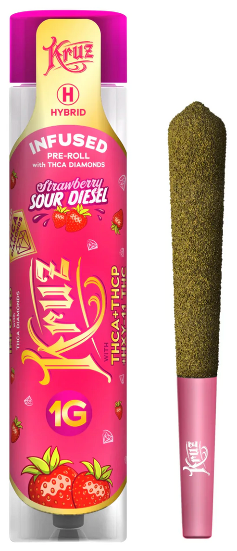 KRUZ: THCA DIAMONDS + HXY-11 THC SINGLE PRE-ROLL - 1G