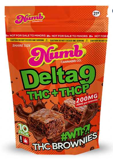 NUMB CANNABIS CO. - DELTA-9 + THCP BROWNIES - 200MG