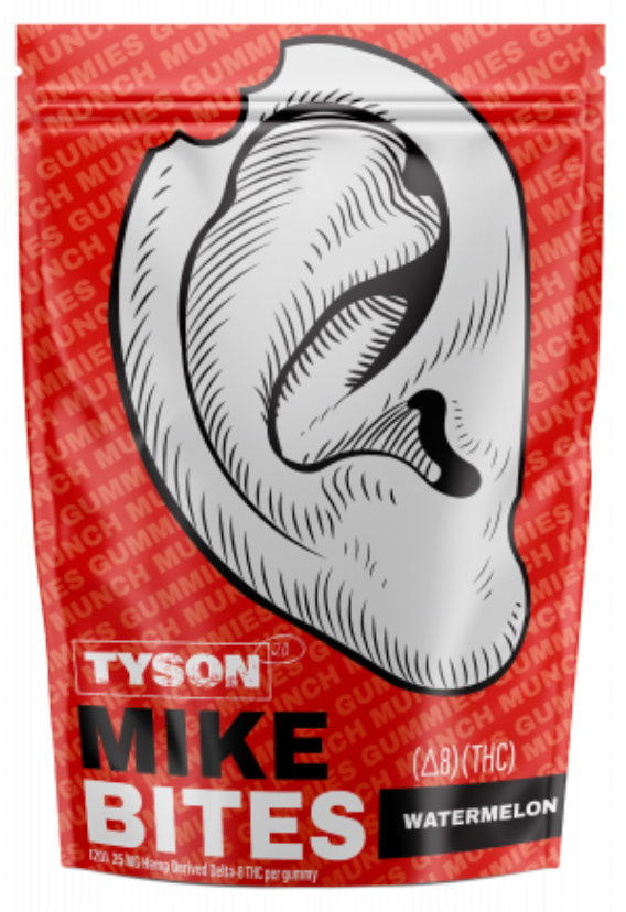 TYSON 2.0 - MIKE BITES EAR SHAPED DELTA 8 THC GUMMIES - 500MG