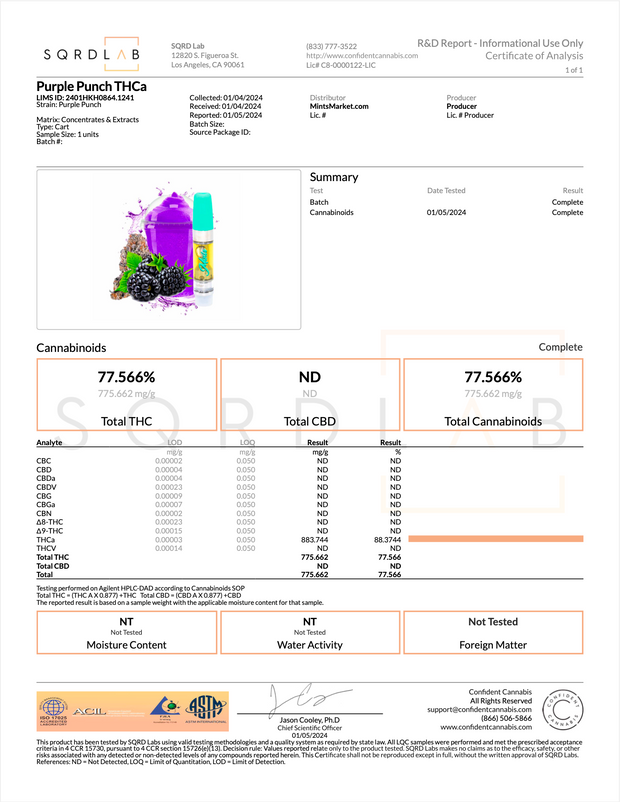 MINTS: PREMIUM THCA LIQUID DIAMONDS CARTRIDGES - 1G