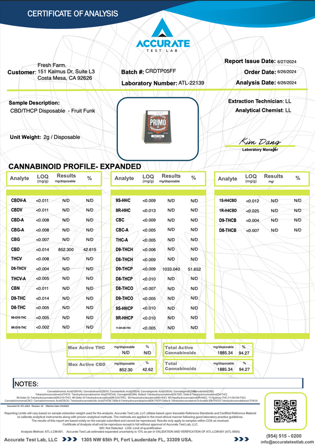 HALF BAK'D: PRIMO THC-P DISPOSABLE - 2G