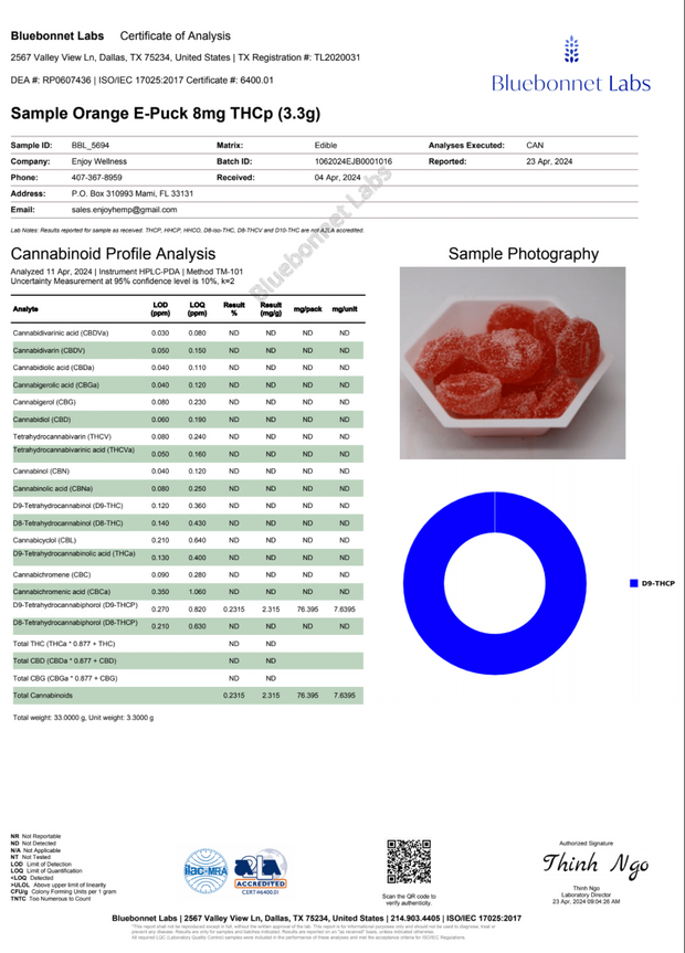 ENJOY: PURE DELTA 9-THCP LIVE ROSIN LIGHTS OUT GUMMIES - 80MG