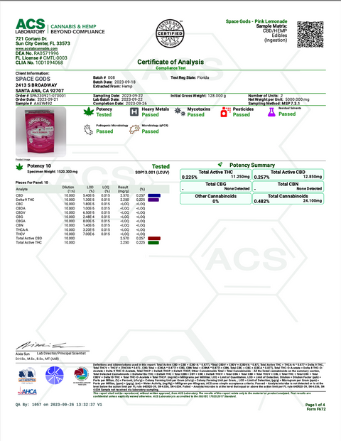 SPACE GODS: ENHANCED FLAVOR DELTA 9 THC GUMMIES - 60MG