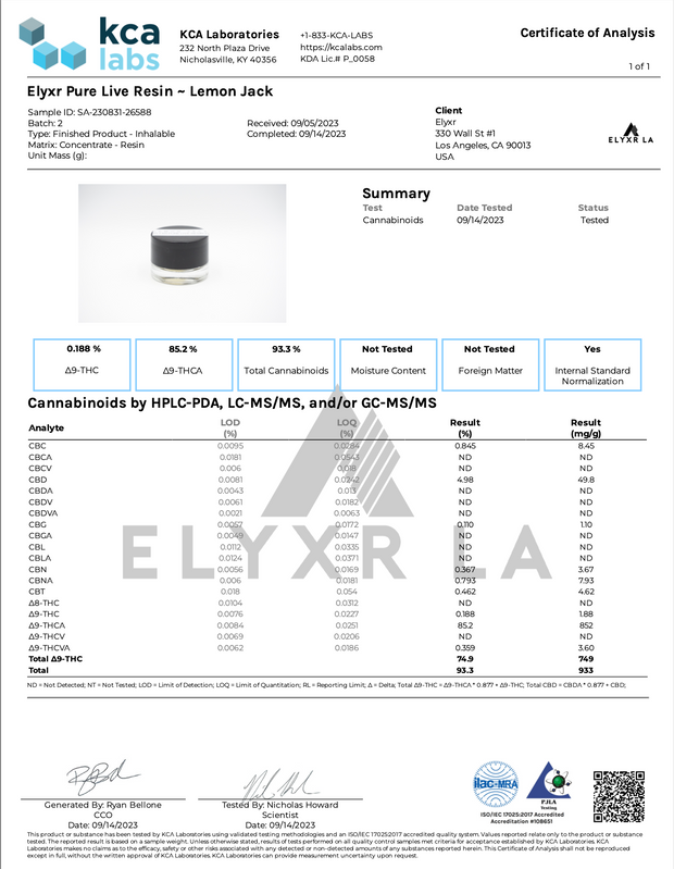 MYSTERY: ELYXR LA DABS