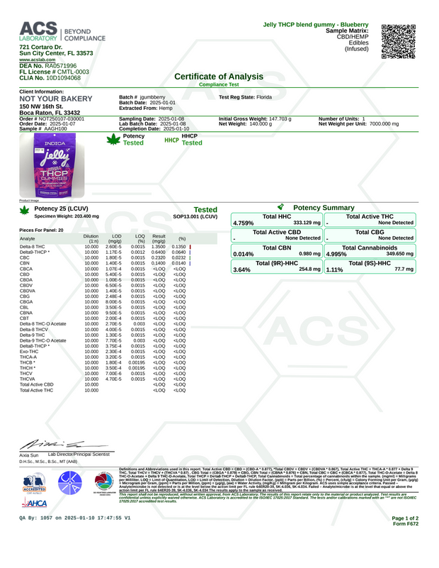 NYB: HIGHLY POTENT JELLY THCP GUMMIES - 10,000MG