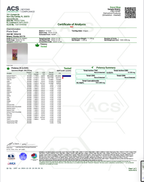 PIXIE DUST: THCP LIVE BATTER CARTRIDGE - 1G