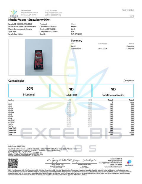 EXODUS: MUSHY VAPES - MUSHROOM DISPOSABLES - 2.2G
