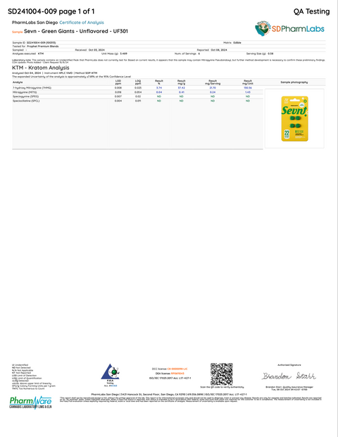 SEVN: 7-HYDROXY PURE EXTRACT TABLET BLISTER PACKS WITH PSEUDO - 4CT