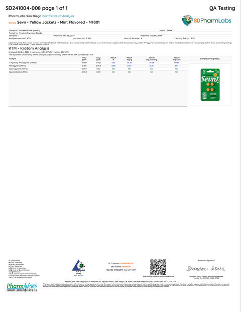 SEVN: 7-HYDROXY PURE EXTRACT TABLET BLISTER PACKS WITH PSEUDO - 4CT