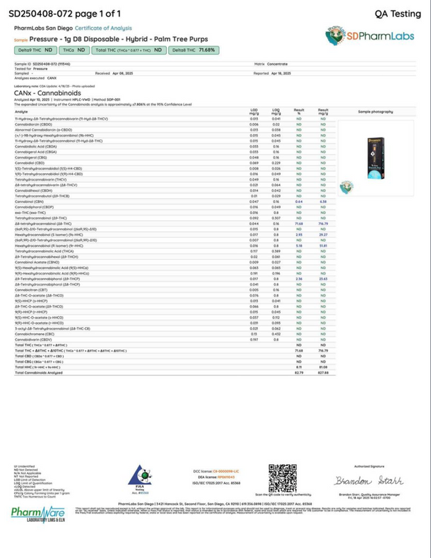 PRESSURE LOS ANGELES: ACES LIQUID DIAMOND DISPOSABLE - 1G