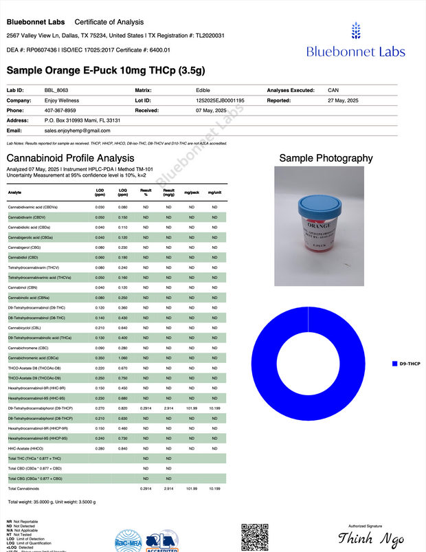 ENJOY: LIGHTS OUT DELTA-9 THCP LIVE ROSIN GUMMIES - 100MG