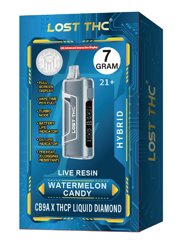 LOST THC: CB9A X THCP LIQUID DIAMOND DISPOSABLE - 7G