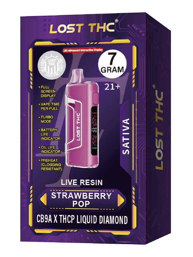 LOST THC: CB9A X THCP LIQUID DIAMOND DISPOSABLE - 7G