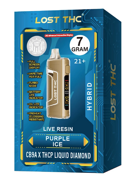 LOST THC: CB9A X THCP LIQUID DIAMOND DISPOSABLE - 7G