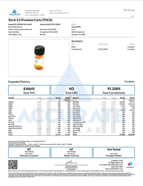 TORCH: T5 ANNIVERSARY DIAMOND INFUSED CARTRIDGE - 3.5G