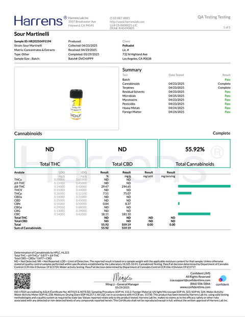 POLKA PUFF: MELTED DIAMONDS THC DISPOSABLE - 2G