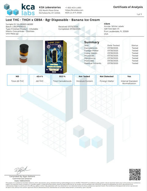 LOST THC: THCP + THCH CURVE SCREEN DISPOSABLE - 8G