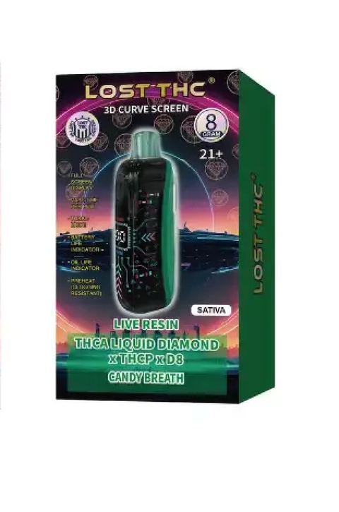 LOST THC: THCA LIQUID DIAMOND CURVED SCREEN DISPOSABLE - 8G DR.SMOKE LOST THC: THCA LIQUID DIAMOND CURVED SCREEN DISPOSABLE - 8G DR.SMOKE