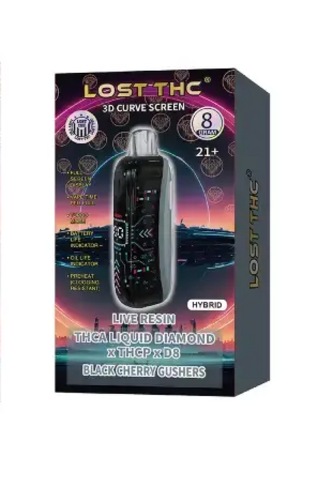 LOST THC: THCA LIQUID DIAMOND CURVED SCREEN DISPOSABLE - 8G  DR.SMOKE