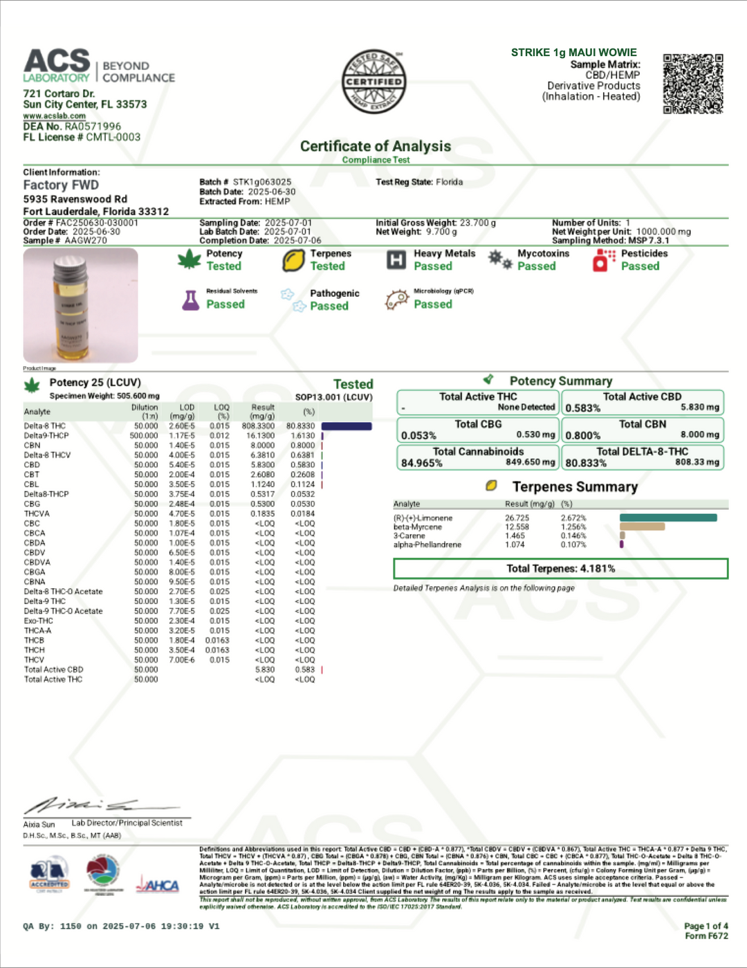 STRIKE: THCP CARTRIDGE - 1G – DR.SMOKE