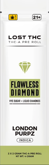 LOST THC - FLAWLESS DIAMOND THCA PREROLLS - 2 X 2G DR.SMOKE LOST THC - FLAWLESS DIAMOND THCA PREROLLS - 2 X 2G DR.SMOKE