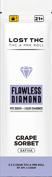 LOST THC - FLAWLESS DIAMOND THCA PREROLLS - 2 X 2G DR.SMOKE LOST THC - FLAWLESS DIAMOND THCA PREROLLS - 2 X 2G DR.SMOKE