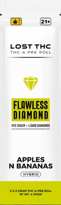 LOST THC - FLAWLESS DIAMOND THCA PREROLLS