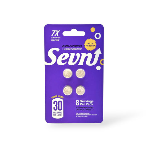 SEVN: 7-HYDROXY PURE EXTRACT TABLET BLISTER PACKS WITH PSEUDO - 4CT