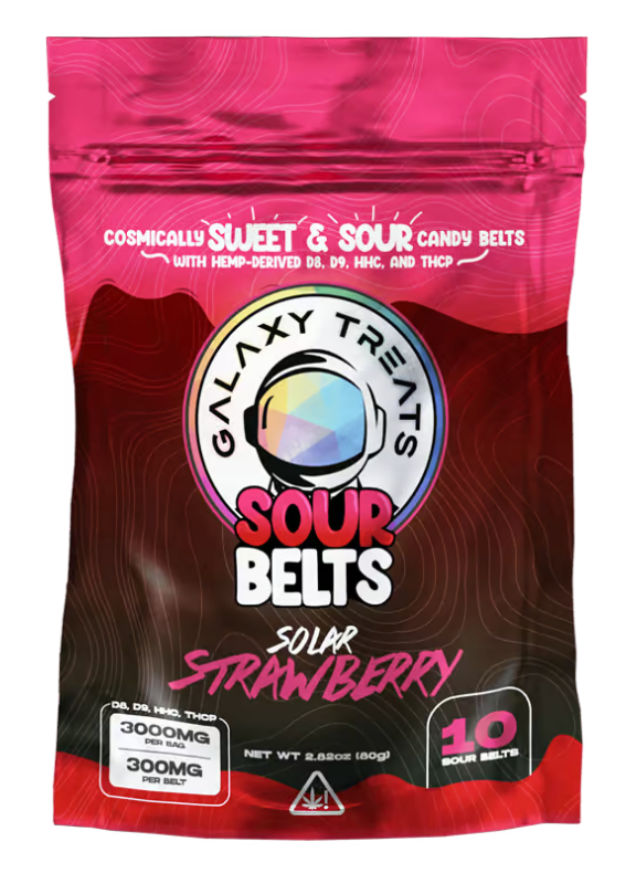 GALAXY TREATS: THC SOUR BELTS - 3000MG