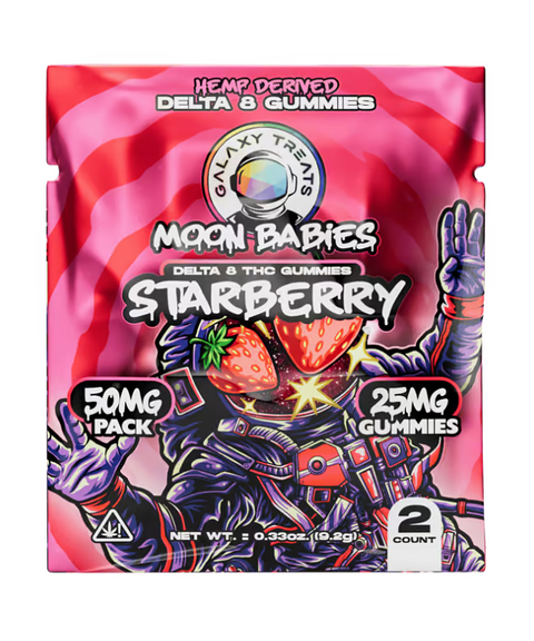 GALAXY TREATS: MOON BABIES DELTA-8 THC 2-PACK GUMMIES- 50MG