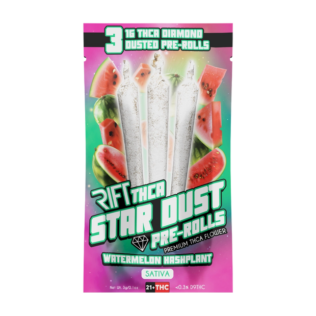 RIFT: THCA STAR DUST PRE-ROLLS - 3 x 1G