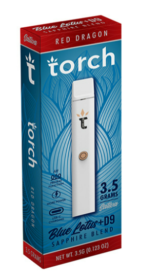 TORCH: SAPPHIRE D9 THC + BLUE LOTUS BLEND DISPOSABLE - 3.5G