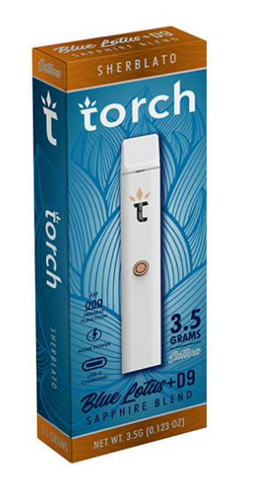 TORCH: SAPPHIRE D9 THC + BLUE LOTUS BLEND DISPOSABLE - 3.5G