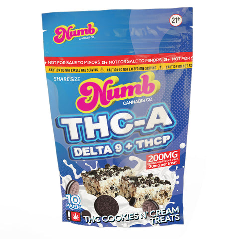 NUMB CANNABIS CO.: COOKIES N' CREAM CEREAL TREATS - 200MG