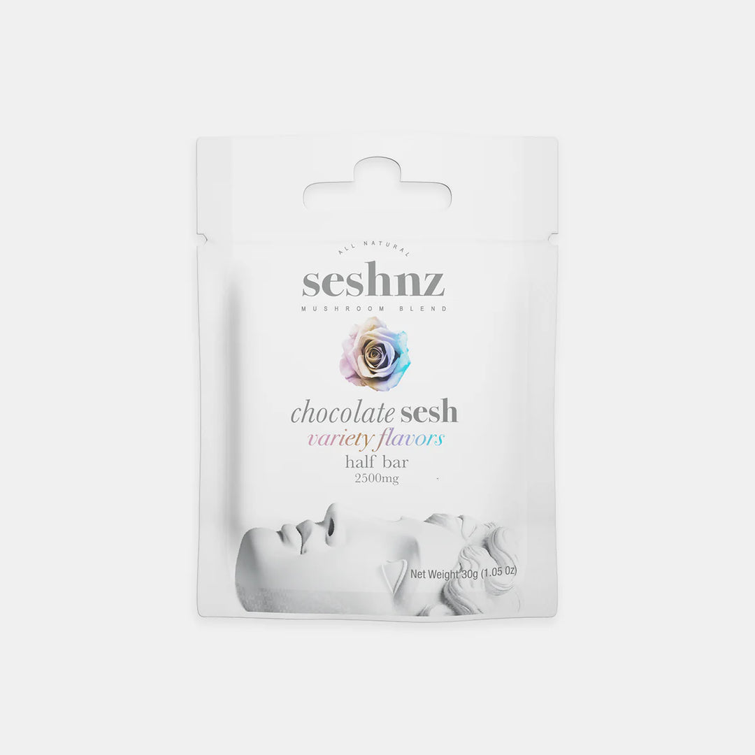 SESHNZ: ORGANIC CHOCOLATE MAGIC MUSHROOM HALF-BARS - 2500MG – DR.SMOKE