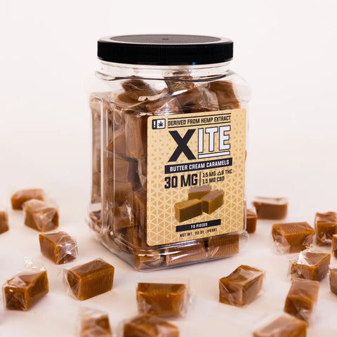 XITE: D9-THC BUTTER CARAMELS - 30MG SINGLES