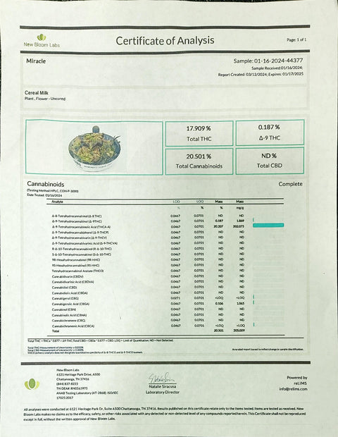 PREMIUM HOUSE THC-A FLOWER - CEREAL MILK (HYBRID)