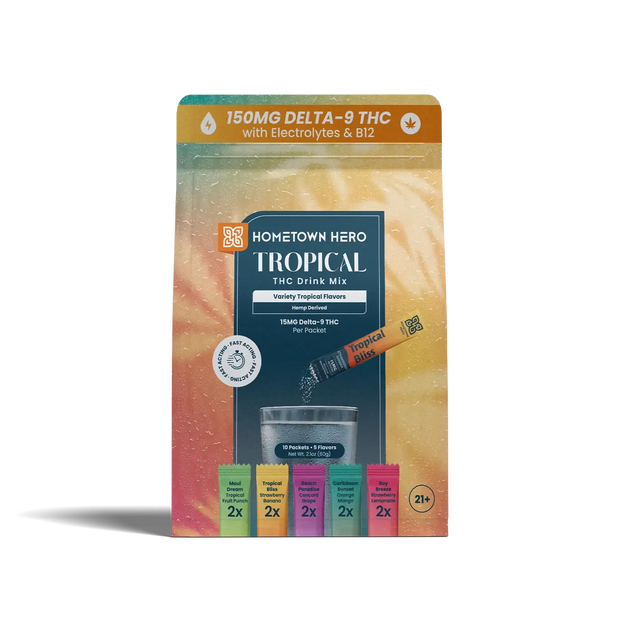 HOMETOWN HERO: DELTA-9 THC DRINK MIX PACK - 10CT