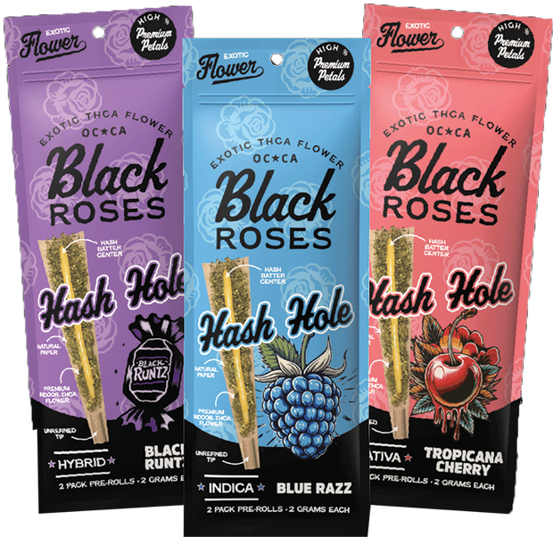 BLACK ROSES: EXOTIC THCA FLOWER HASH HOLE - 4G