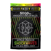 HI ON NATURE: SHOCKWAVE KNOCKOUT SOUR BELTS - 5000MG