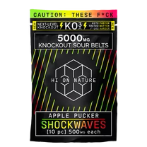 HI ON NATURE: SHOCKWAVE KNOCKOUT SOUR BELTS - 5000MG