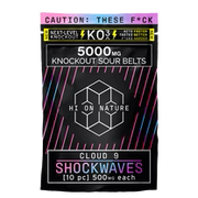 HI ON NATURE: SHOCKWAVE KNOCKOUT SOUR BELTS - 5000MG