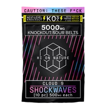 HI ON NATURE: SHOCKWAVE KNOCKOUT SOUR BELTS - 5000MG