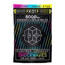 HI ON NATURE: SHOCKWAVE KNOCKOUT SOUR BELTS - 5000MG