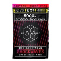 HI ON NATURE: SHOCKWAVE KNOCKOUT SOUR BELTS - 5000MG