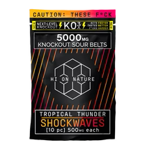 HI ON NATURE: SHOCKWAVE KNOCKOUT SOUR BELTS - 5000MG