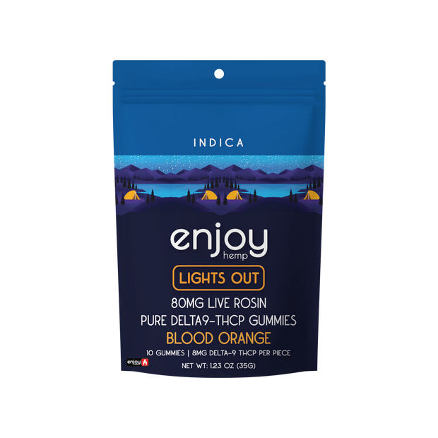 ENJOY: PURE DELTA 9-THCP LIVE ROSIN LIGHTS OUT GUMMIES - 80MG