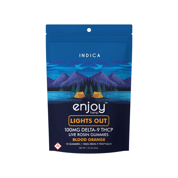 ENJOY: LIGHTS OUT DELTA-9 THCP LIVE ROSIN GUMMIES - 100MG